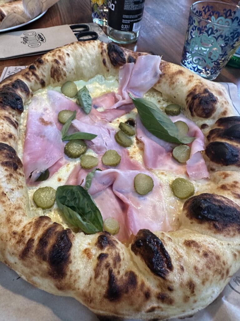 Speciality pizza at Cloud Factory Luxembourg