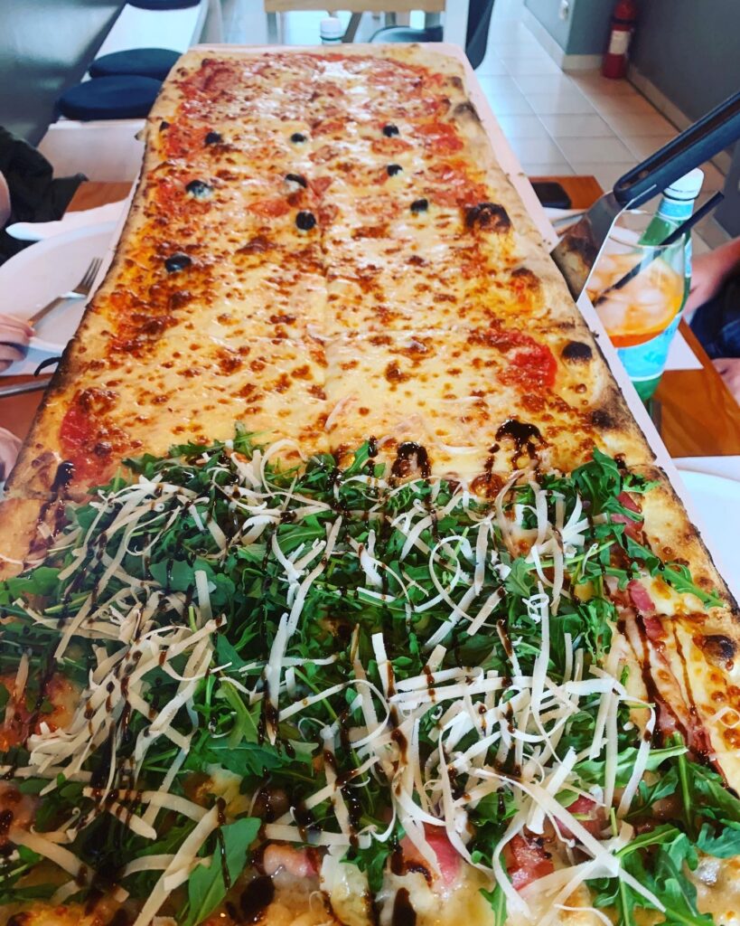 Metre-long pizza at Porta Vecchia in Esch-sur-Alzette