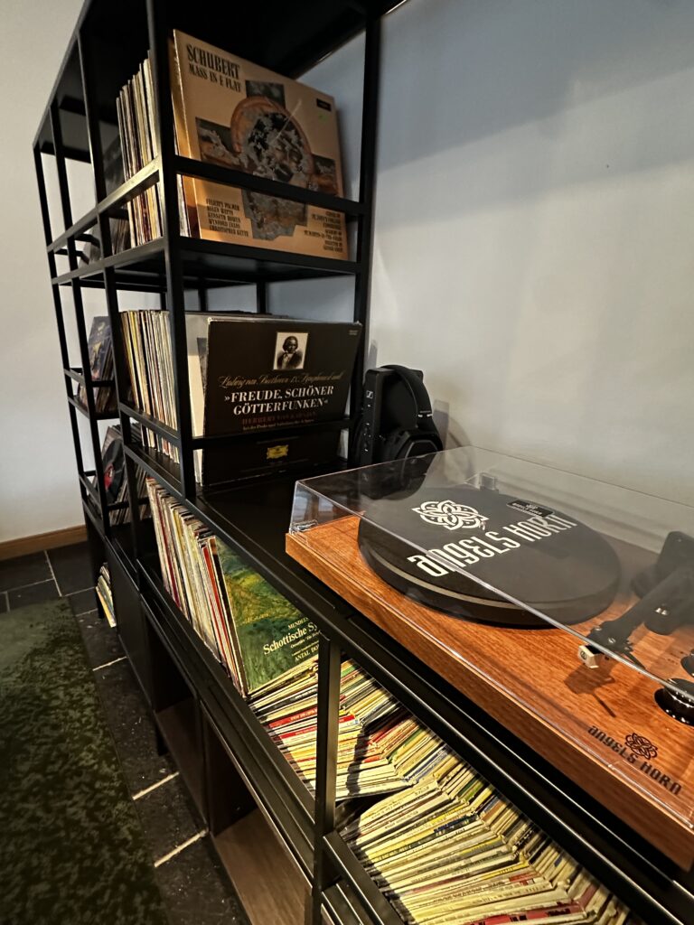 Record listening station at Bollants Im Park Spa and Hotel